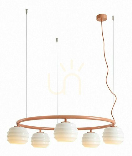Kontrola ALDEX 1159F11_R Puff 5 Ring Coral – závěsné svítidlo