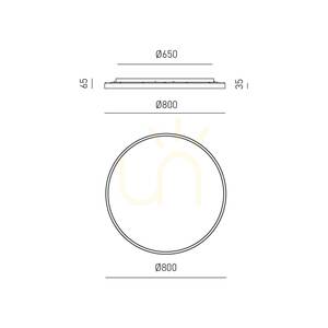 Béžové stropní LED svítidlo Gea Luce AELA P/G 80 cm FAEPBE3 small 1