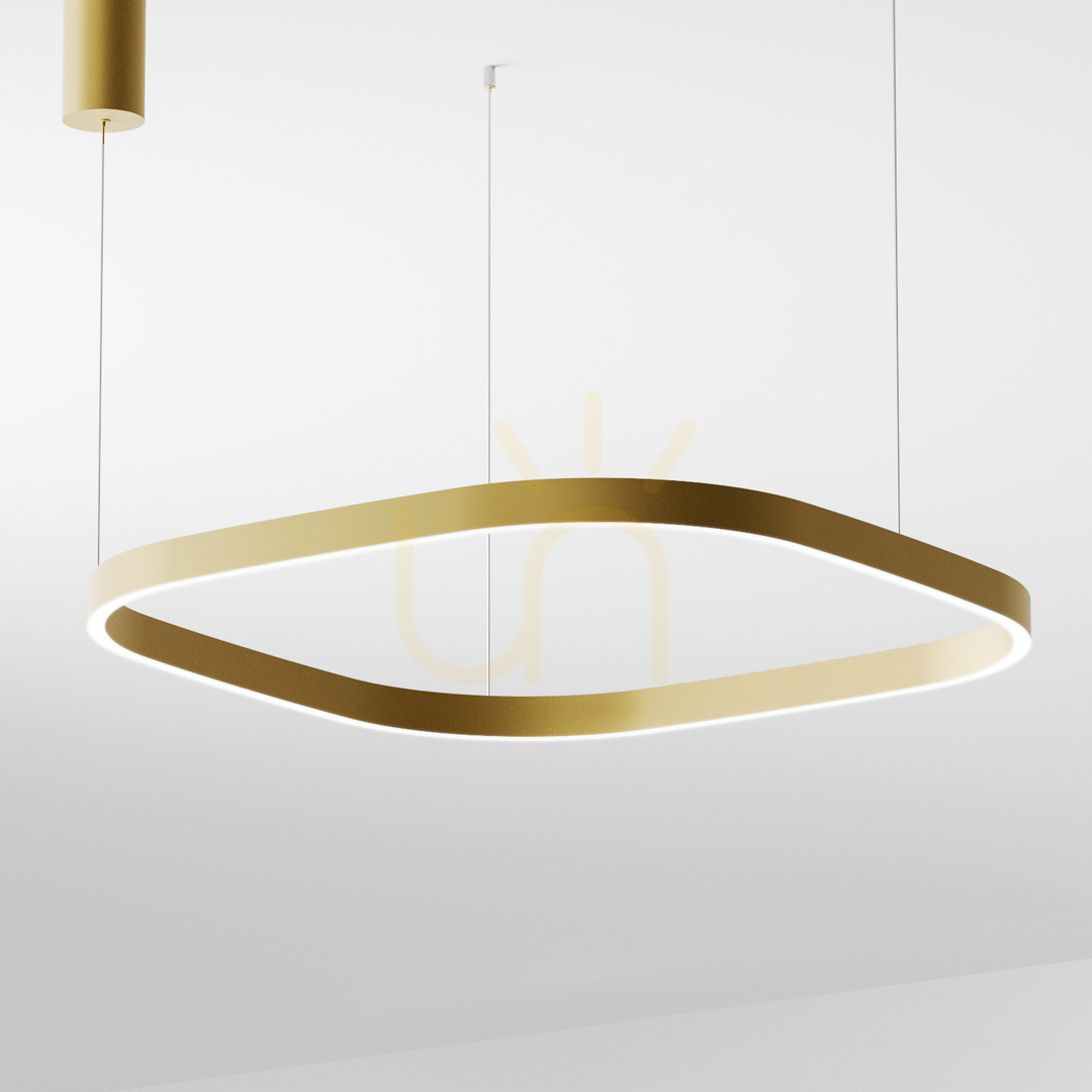 Lampa suspendată CRISEIDE S/1G Q FCRSO9Q, auriu mat, Gea Luce