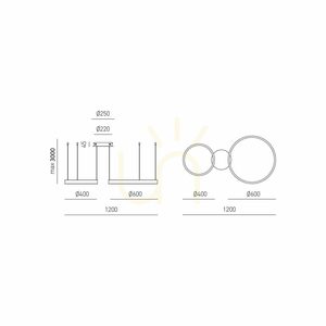 Závěsné svítidlo CRISEIDE S/2D FCRSB5 White Gea Luce small 1