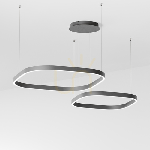 Kontrola CRISEIDE S/2D Q FCRSN5Q Černé závěsné svítidlo Gea Luce
