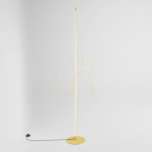 Stojací lampa EBONY P/T FEBPIO, zlatá, od Gea Luce small 0