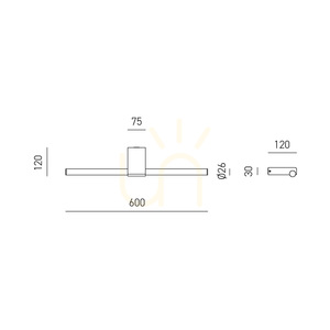 GAP561 Černé nástěnné svítidlo Gea Luce, IP44 small 1