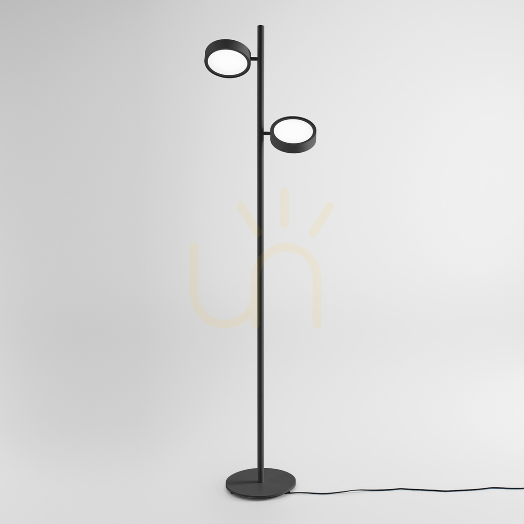 Čierna stojaca lampa GPIN20 od Gea Luce