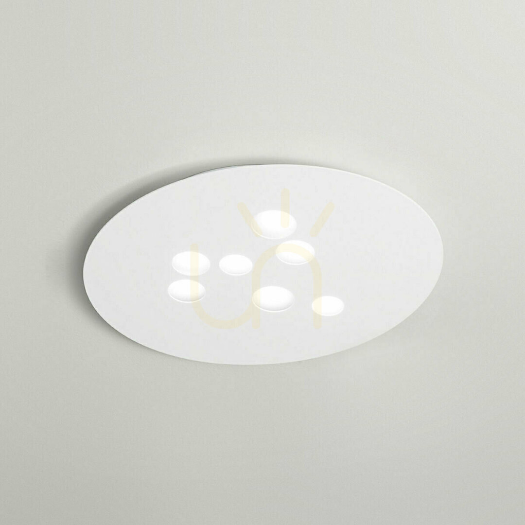 LUNA P/G FLUPB3 Ceiling Light, White, Gea Luce