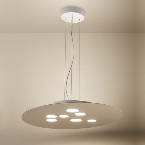 Kontrola Závěsné svítidlo LUNA S FLUST1, šedohnědé, Gea Luce