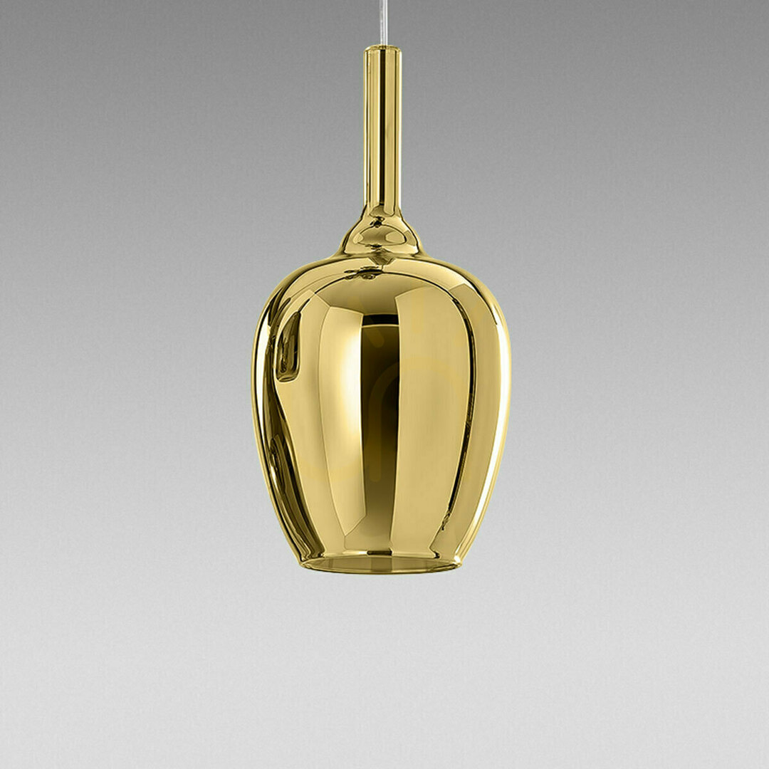 OFELIA S/10 FOFSO10 Pendant Light, Mirrored Gold, Gea Luce