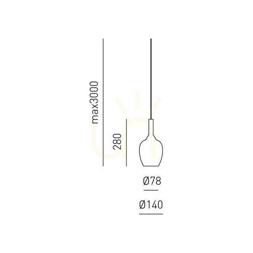 Kontrola Závěsné svítidlo OFELIA S/10 MINI FOFSR10M, měděný zrcadlový povrch, Gea Luce