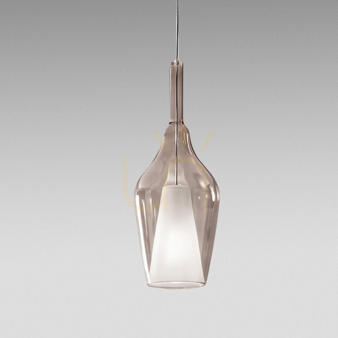 OFELIA S/12 FOFSA12 Pendant Light, Smoky Transparent, Gea Luce
