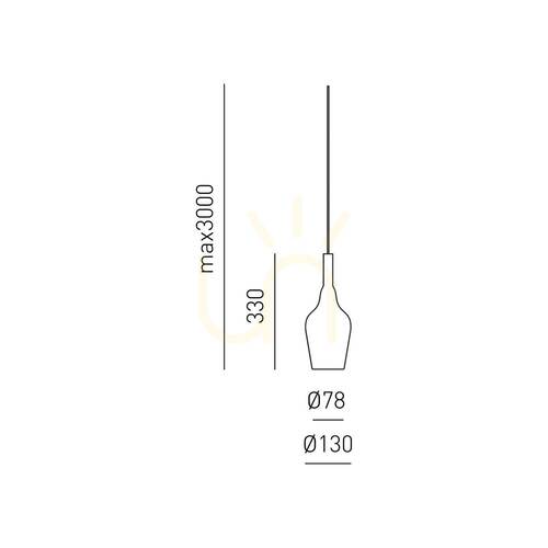 Kontrola Závěsné svítidlo OFELIA S/12 MINI FOFST12M, průhledné, od Gea Luce