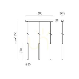 THALASSIA S/3P FTHSB3 Bílé závěsné svítidlo Gea Luce small 1