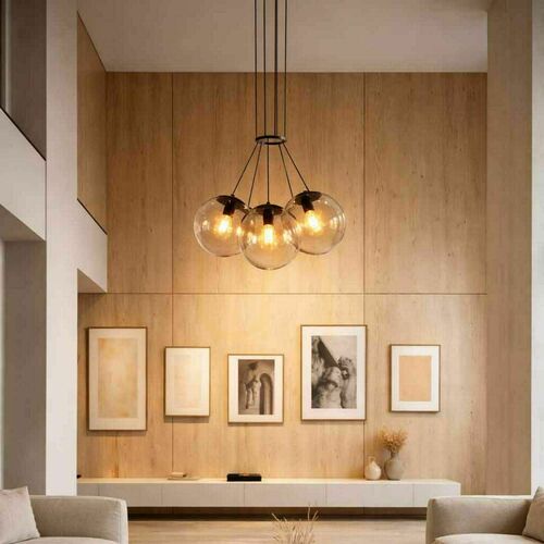Kontrola Závěsné svítidlo s.luce Orb, zlaté, skleněné, 3× E27, Ø 30 cm