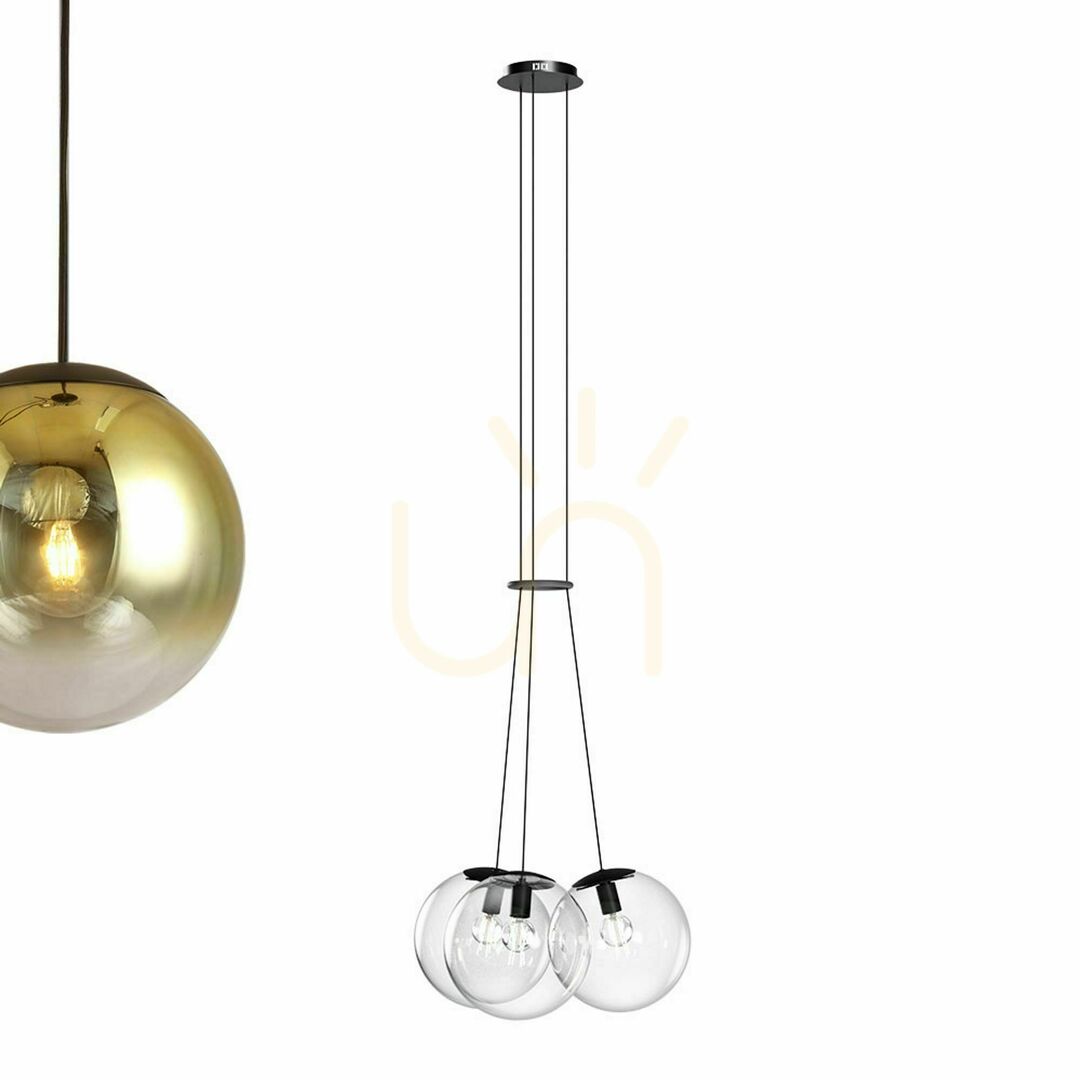 Zobrazit Závěsné svítidlo s.luce Orb, hnědá skleněná koule s motivem hvězdokupy, 3× E27, Ø 40 cm Závěsné svítidlo s.luce Orb, hnědá skleněná koule s motivem hvězdokupy, 3× E27, Ø 40 cm