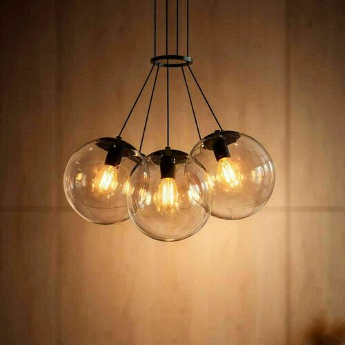 Kontrola Závěsné svítidlo s.luce Orb, hnědé sklo, 3× E27, Ø 30 cm