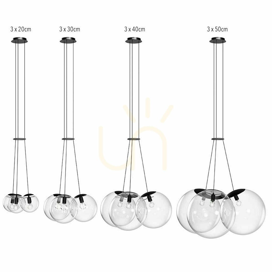 Pohled Závěsné svítidlo s.luce Orb, hnědé sklo, 3× E27, Ø 30 cm Závěsné svítidlo s.luce Orb, hnědé sklo, 3× E27, Ø 30 cm
