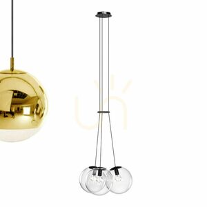 Závěsné svítidlo s.luce Orb, čiré sklo, 3× E27, Ø 50 cm small 10