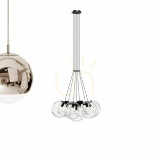 Závěsný lustr s.luce Orb, kouřové sklo, 7× E27, Ø 50 cm small 13