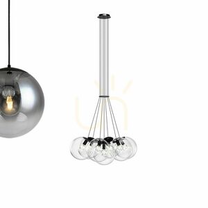 Závěsný lustr s.luce Orb, 7× E27, kouřové sklo 11 Závěsný lustr s.luce Orb, 7× E27, kouřové sklo small 11