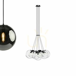 Závěsný lustr s.luce Orb, 7× E27, kouřové sklo 12 Závěsný lustr s.luce Orb, 7× E27, kouřové sklo small 12