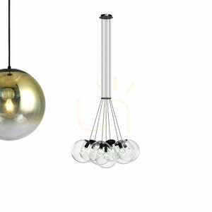 Závěsný lustr s.luce Orb, 7× E27, kouřové sklo 9 Závěsný lustr s.luce Orb, 7× E27, kouřové sklo small 9