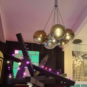 Závěsný lustr s.luce Orb, kouřové sklo, 7× E27, průměr 50 cm 5 Závěsný lustr s.luce Orb, kouřové sklo, 7× E27, průměr 50 cm small 5