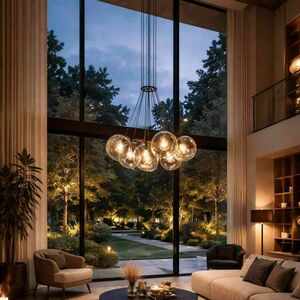 Závěsný lustr s.luce Orb, 7× E27, hnědé sklo, průměr 50 cm 0 Závěsný lustr s.luce Orb, 7× E27, hnědé sklo, průměr 50 cm small 0