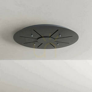 Závěsný lustr s.luce Belluna, 12× E27, kouřové sklo, stropní kryt Ø 80 cm small 1