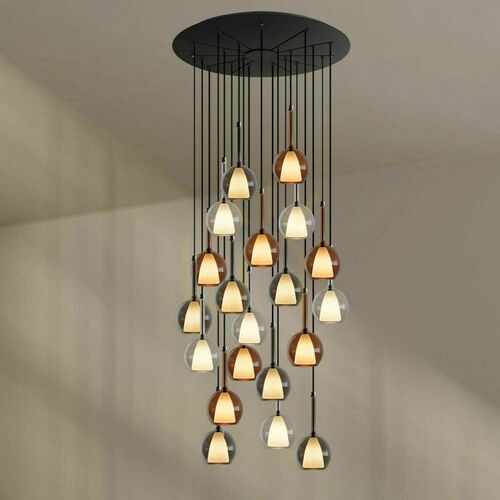 Kontrola Závěsný lustr s.luce Belluna, vícebarevné sklo, 20× E14