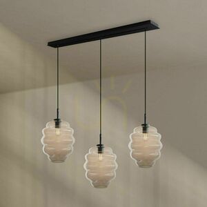 Závěsné svítidlo s.luce Echos, 3× E27, čiré sklo, délka 120 cm, Ø 25 cm small 1