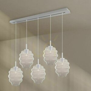 Závěsné svítidlo s.luce Echos, kouřové sklo, 5× E27, délka 160 cm, stínidla Ø 25 cm 14 Závěsné svítidlo s.luce Echos, kouřové sklo, 5× E27, délka 160 cm, stínidla Ø 25 cm small 14