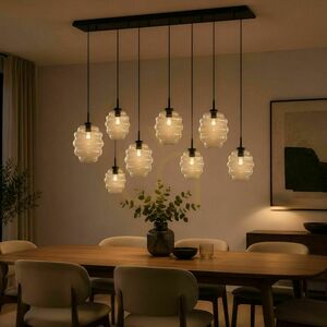 Závěsné svítidlo s.luce Echos, 8× E27, 200 cm, 3 řady, vícebarevné sklo 0 Závěsné svítidlo s.luce Echos, 8× E27, 200 cm, 3 řady, vícebarevné sklo small 0