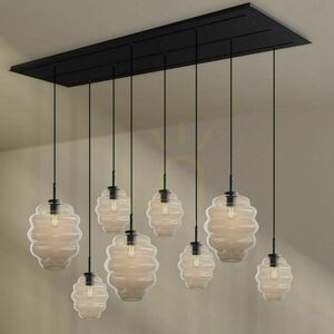 Závěsné svítidlo s.luce Echos, čiré sklo, 8× E27, 200 cm, 3 řady 1 Závěsné svítidlo s.luce Echos, čiré sklo, 8× E27, 200 cm, 3 řady small 1