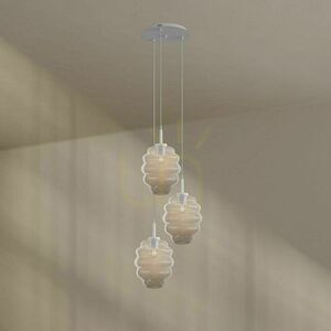 Závěsné svítidlo s.luce Echos, 3× E27, čiré sklo, Ø 25 cm small 1