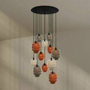 Závěsný lustr s.luce Echos, 12× E27, vícebarevné sklo 5 Závěsný lustr s.luce Echos, 12× E27, vícebarevné sklo small 5