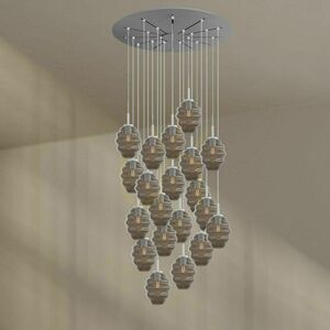 Závěsný lustr s.luce Echos, 20 světel, kouřové sklo, E27 0 Závěsný lustr s.luce Echos, 20 světel, kouřové sklo, E27 small 0