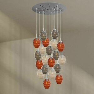 Závěsný lustr s.luce Echos, 20× E27, vícebarevné sklo 1 Závěsný lustr s.luce Echos, 20× E27, vícebarevné sklo small 1