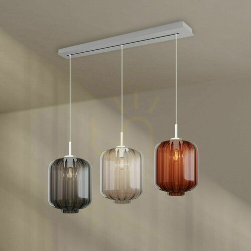 Kontrola Závěsné svítidlo s.luce Velo, 3× E27, vícebarevné sklo, Ø 25 cm