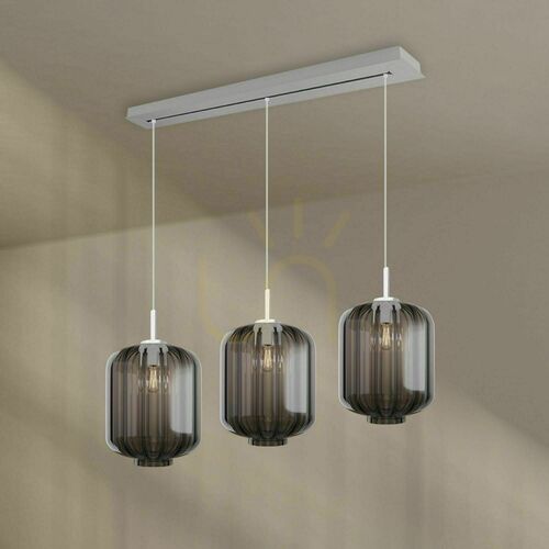 Kontrola Závěsné svítidlo s.luce Velo, 3× E27, kouřové sklo, Ø 25 cm