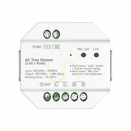 Kontrola Stmívací sada s.luce Smart-Dim-Set 230 V s dálkovým ovládáním, černá