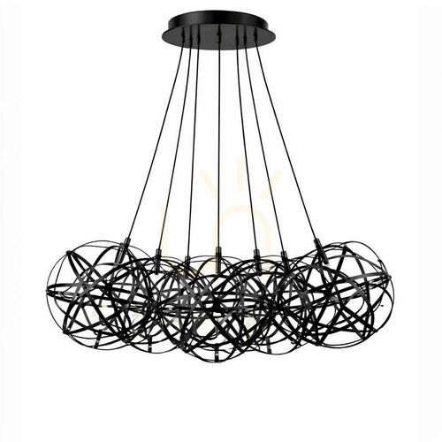 Kontrola Závěsné LED svítidlo s.luce Atom, černé, 90 cm, 37,8 W, 3000 K