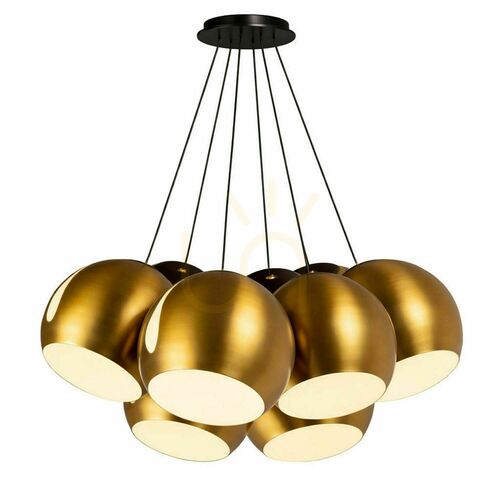 Kontrola Závěsné svítidlo s.luce Ball, bílé, 7× E27, koule Ø 30 cm
