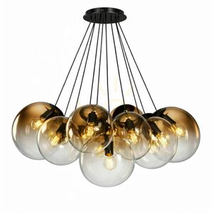 Závěsný lustr s.luce Orb, kouřové sklo, 13× E27, koule Ø 20 cm small 8