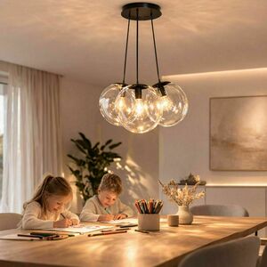 Závěsné svítidlo s.luce Orb, měděné, skleněné, 3× E27, 3× Ø 30 cm small 3