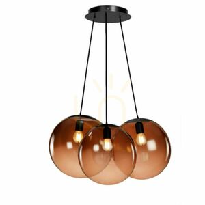 Závěsné svítidlo s.luce Orb, měděné, skleněné, 3× E27, 3× Ø 30 cm small 5