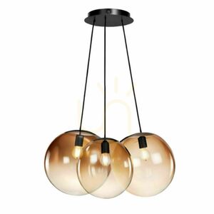 Závěsné svítidlo s.luce Orb, měděné, skleněné, 3× E27, 3× Ø 30 cm small 7