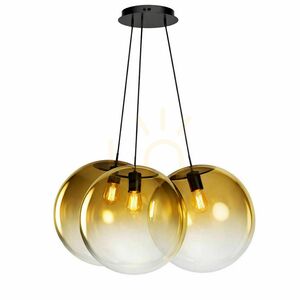 Závěsné svítidlo s.luce Orb, kouřové sklo, 3× E27, stínítka Ø 40 cm small 6