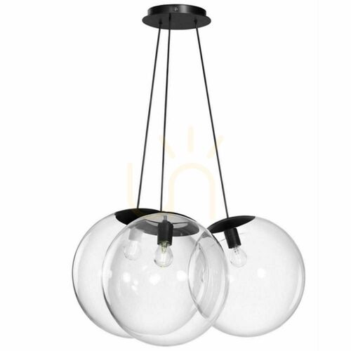 Kontrola Závěsné svítidlo s.luce Orb, čiré sklo, 3× E27, Ø 50 cm
