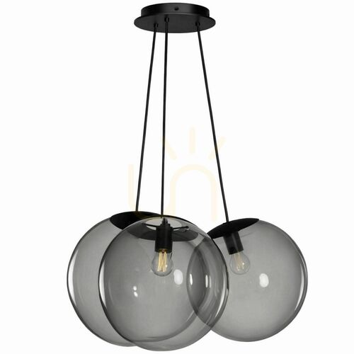 Kontrola Závěsné svítidlo s.luce Orb, kouřové sklo, 3× E27, Ø 50 cm