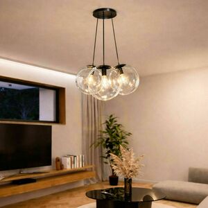 Závěsné svítidlo s.luce Orb, skleněné, měděné, 3× E27, Ø 50 cm small 1