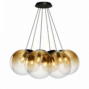 Závěsné svítidlo s.luce Orb Cluster, 7× E27, hnědé sklo, Ø 40 cm 4 Závěsné svítidlo s.luce Orb Cluster, 7× E27, hnědé sklo, Ø 40 cm small 4